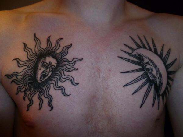 Evangelion Sun Moon Tattoo