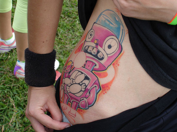 Robot Peek Show Tattoo