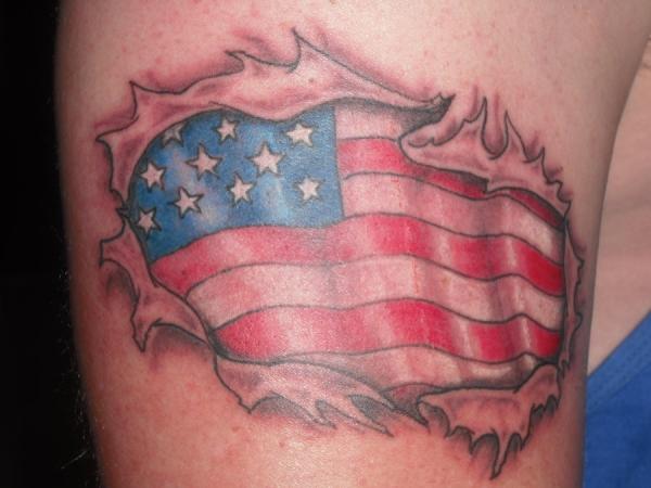 Αμερικανική σημαία Rip Tattoo