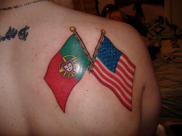 Πορτογαλική και αμερικανική σημαία