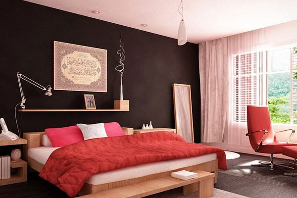 Chambre d'inspiration rose