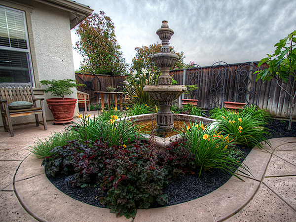 Backyard Horseshoe Garden