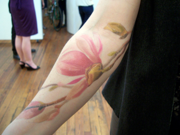 Tatouage Magnolia Aquarelle