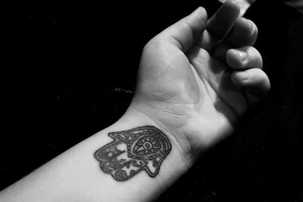 Hamsa Bordered Tattoo