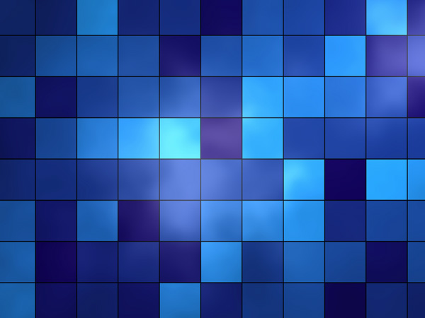 Nuances de bleu dans les carrés