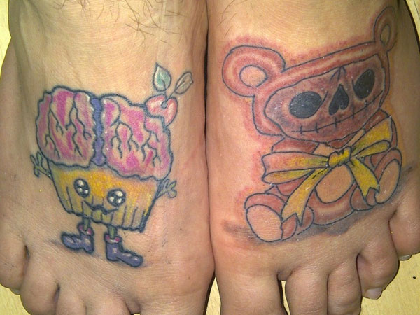 Teddy Foot Tattoo