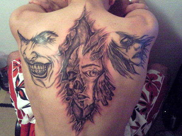 Tatouages ​​​​de masque terribles