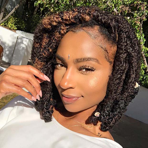 Cute Faux Locs Bob