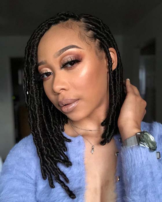 Ασύμμετρο Faux Locs Bob