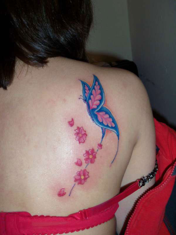 Tattoo Papillon bleu