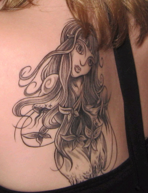 Pretty Girl Back Tattoo