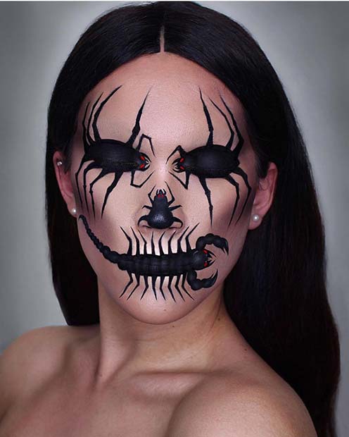 Maquillage effrayant pour des idées de maquillage d'Halloween uniques à essayer