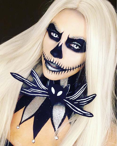 Nightmare Before Christmas Pumpkin Queen for Unique Halloween Makeup Ideas to Try