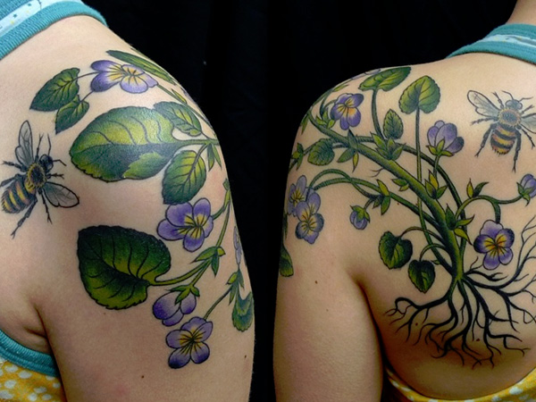 Tatouage Fleur d'abeille