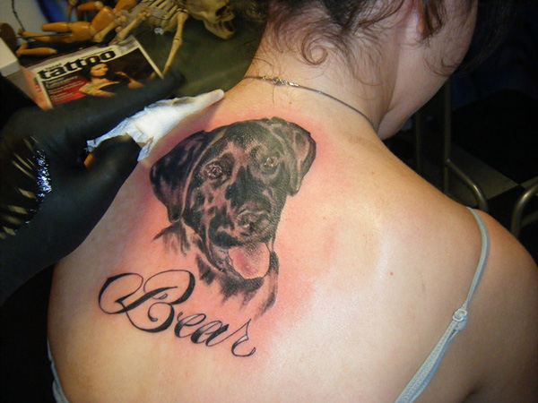 Tatouage Chien Élégant