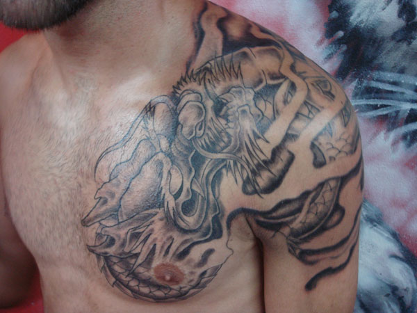 Shoulder Dragon Tattoo