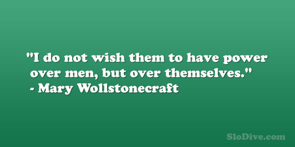 Απόσπασμα Mary Wollstonecraft