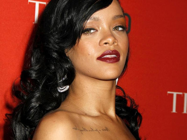 Rihanna Mirror Text Tattoo