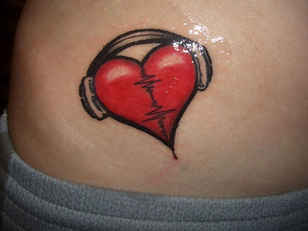 Tatouage coeur mélomane