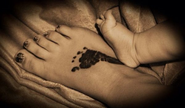 קעקוע טביעת רגל לתינוק