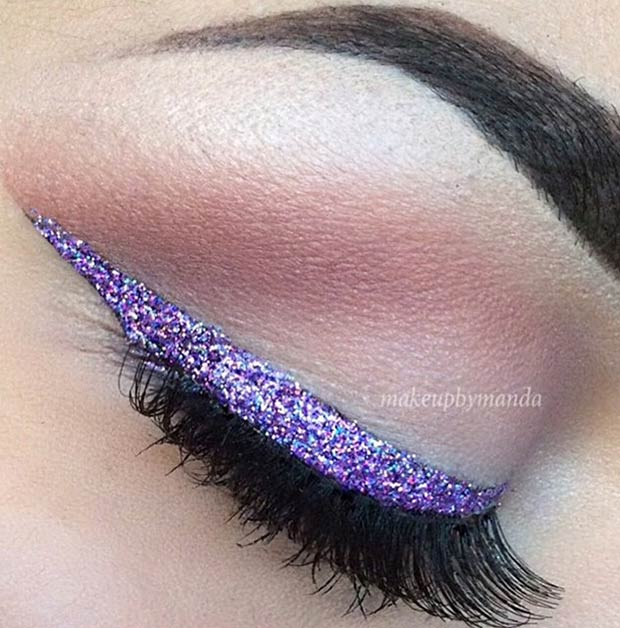 Μωβ Glitter Eyeliner