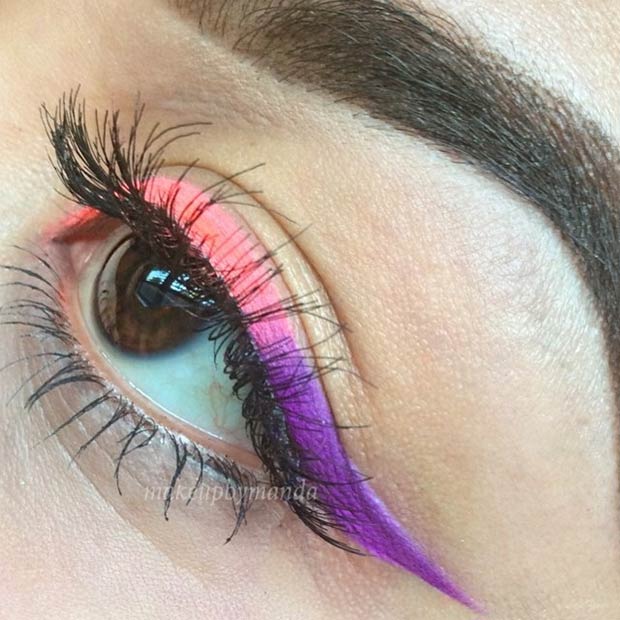 Rose & Eye-liner violet ombré