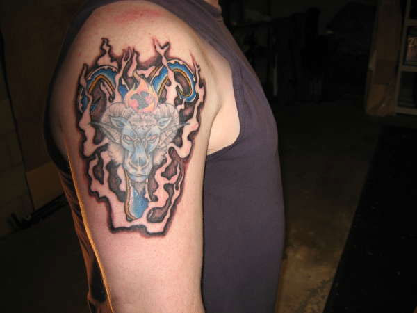 Catchy Aries Tattoo