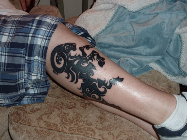 Leg Aries Tattoo