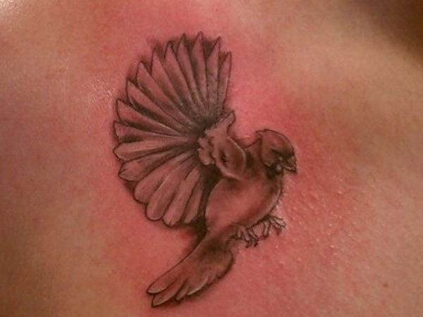 Tatouage d'oiseau fantail