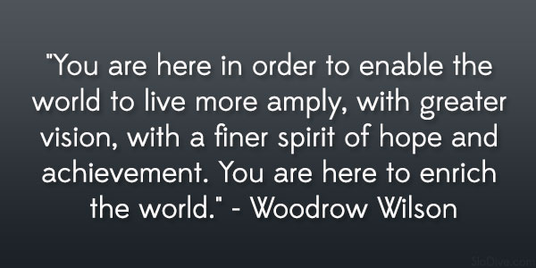 Citation de Woodrow Wilson