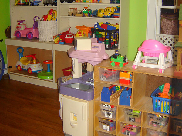 Rangement de jouets en plastique