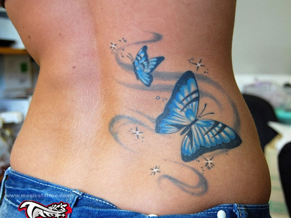 Μπλε πεταλούδα τατουάζ