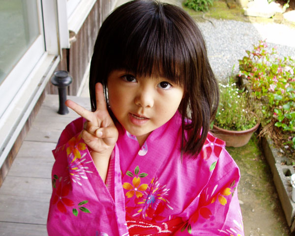 Coiffure de fille japonaise