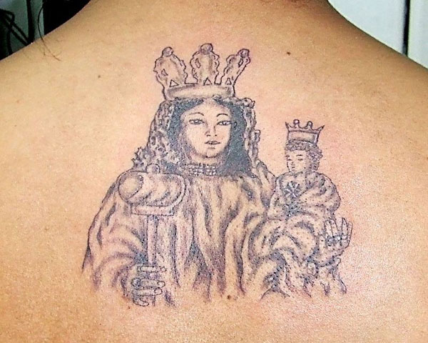 Madonna Back Tattoo