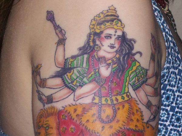 Tatouage traditionnel de déesse