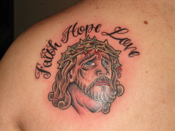 Christ Text Tattoo