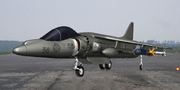 כיצד לדגמן מטוס AV 8B Harrier Jet