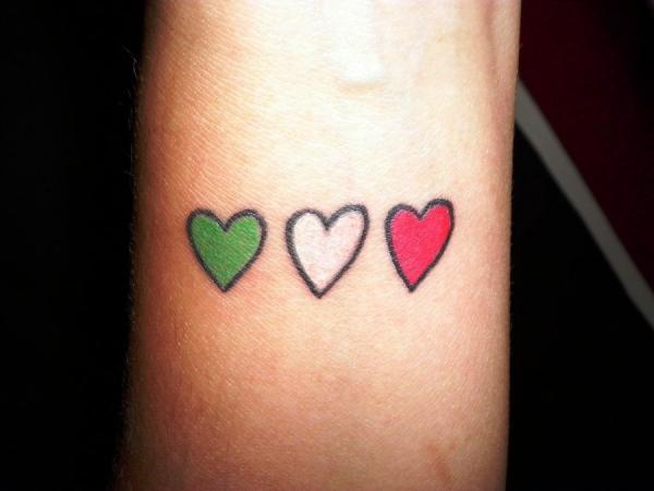 Tatouage coeur italien