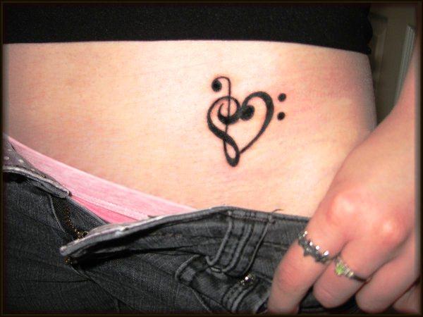 Tatouage Coeur Musique