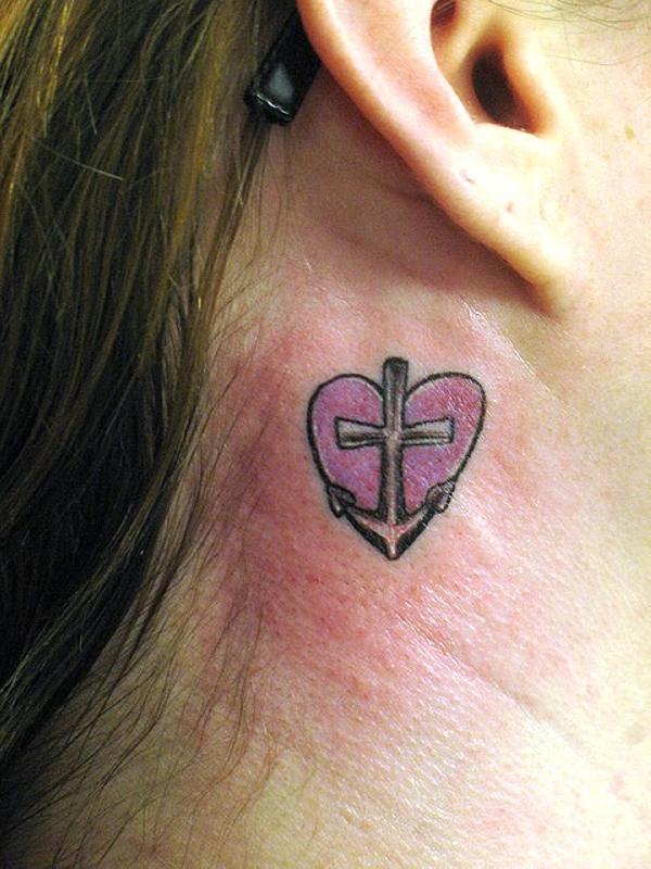 Cross Heart Tattoo