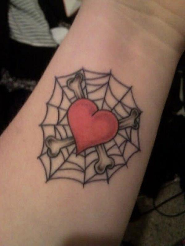 Heart Web Tattoo