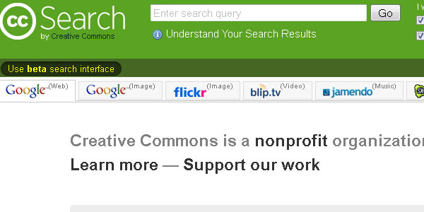 Αναζήτηση Creative Commons