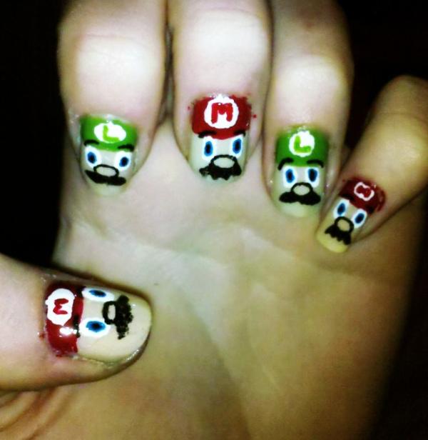 Mario and Luigi Nails