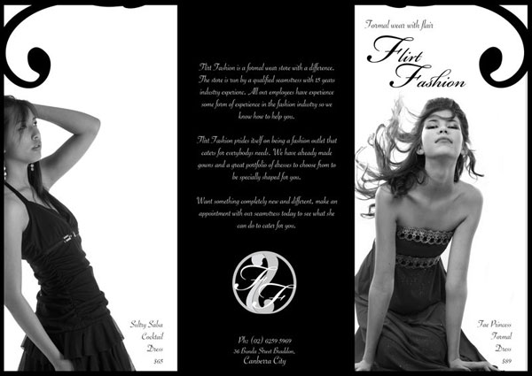 Brochure de la mode flirter