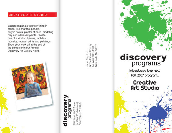 Brochure à trois volets - Programmes de découverte