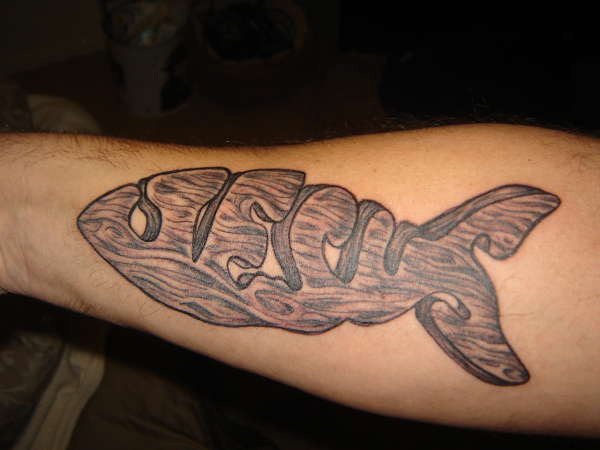 Tatouage De Poisson Style Jésus