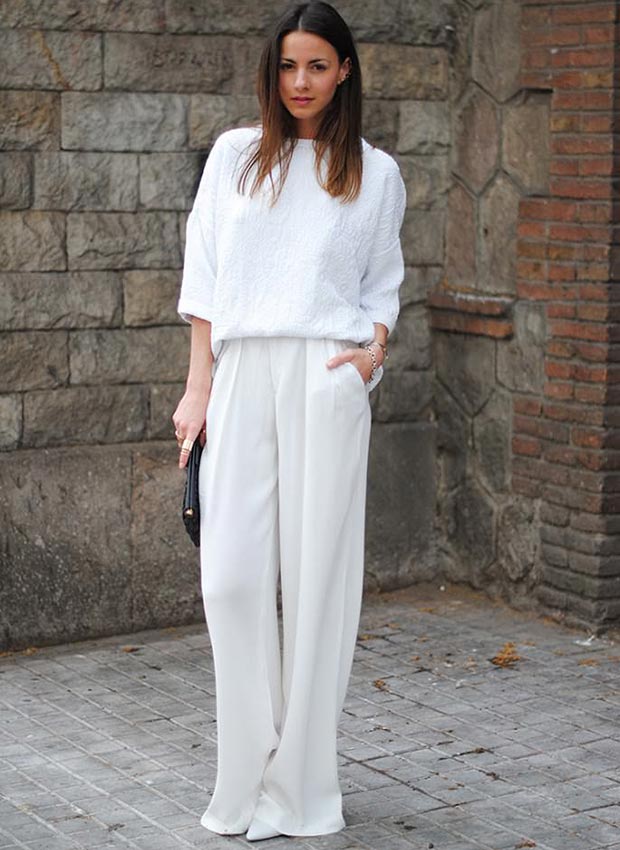 Tenue formelle toute blanche