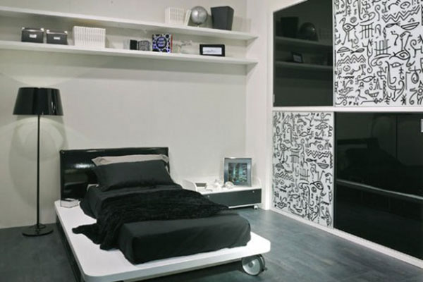 Incroyable chambre noir et blanc