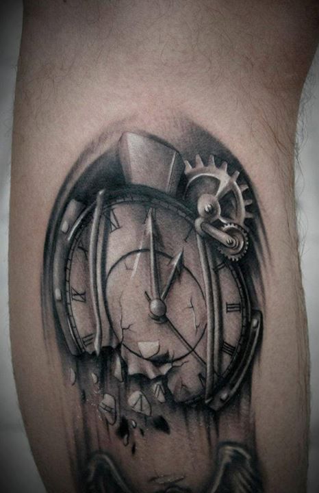 horloge à fond d'encre grise