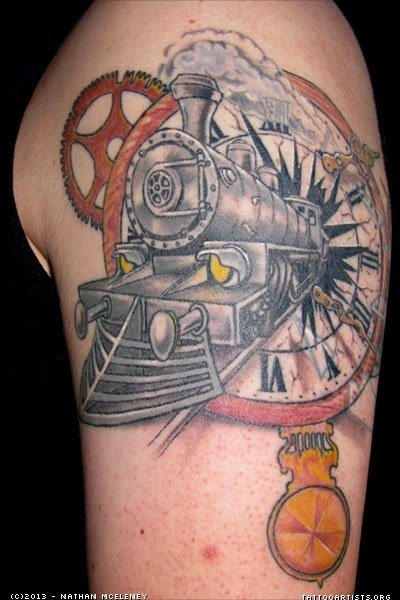 train et horloge